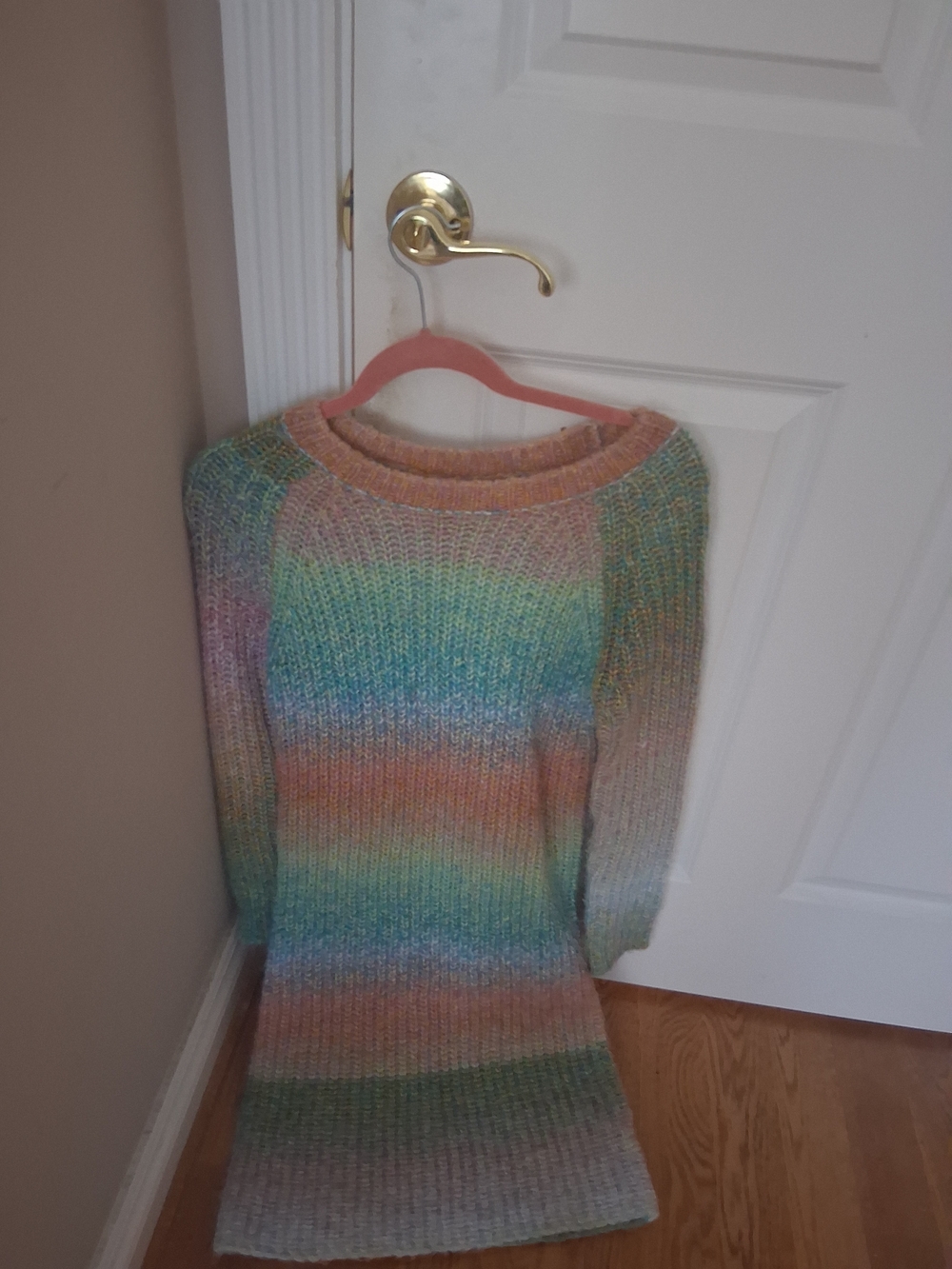 Multicolor Pastel Gradient Knit Sweater